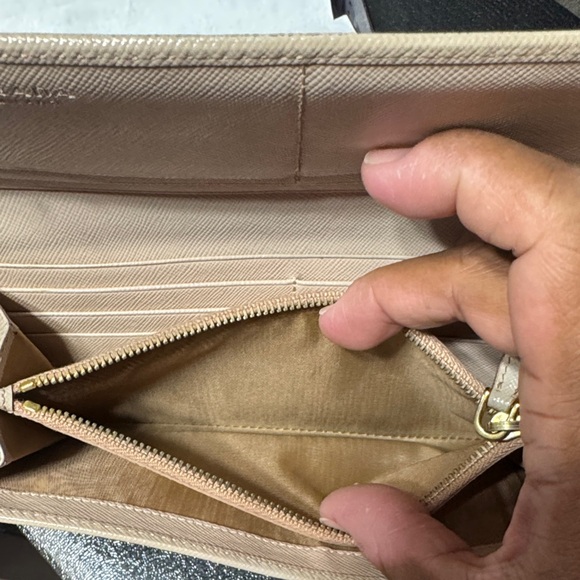 PRADA Saffiano Metal CIPRIA Wallet with Gold Logo - Picture 13 of 16